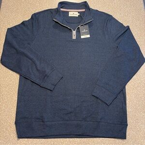 NWT Normal Brand Puremeso Weekend 1/4 Quarter Zip Sweater Navy Blue Men’s XL $98